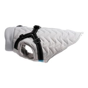 Country Living Life Pets Quilted Dog Jacket with Built-In Harness - Grey, NWT